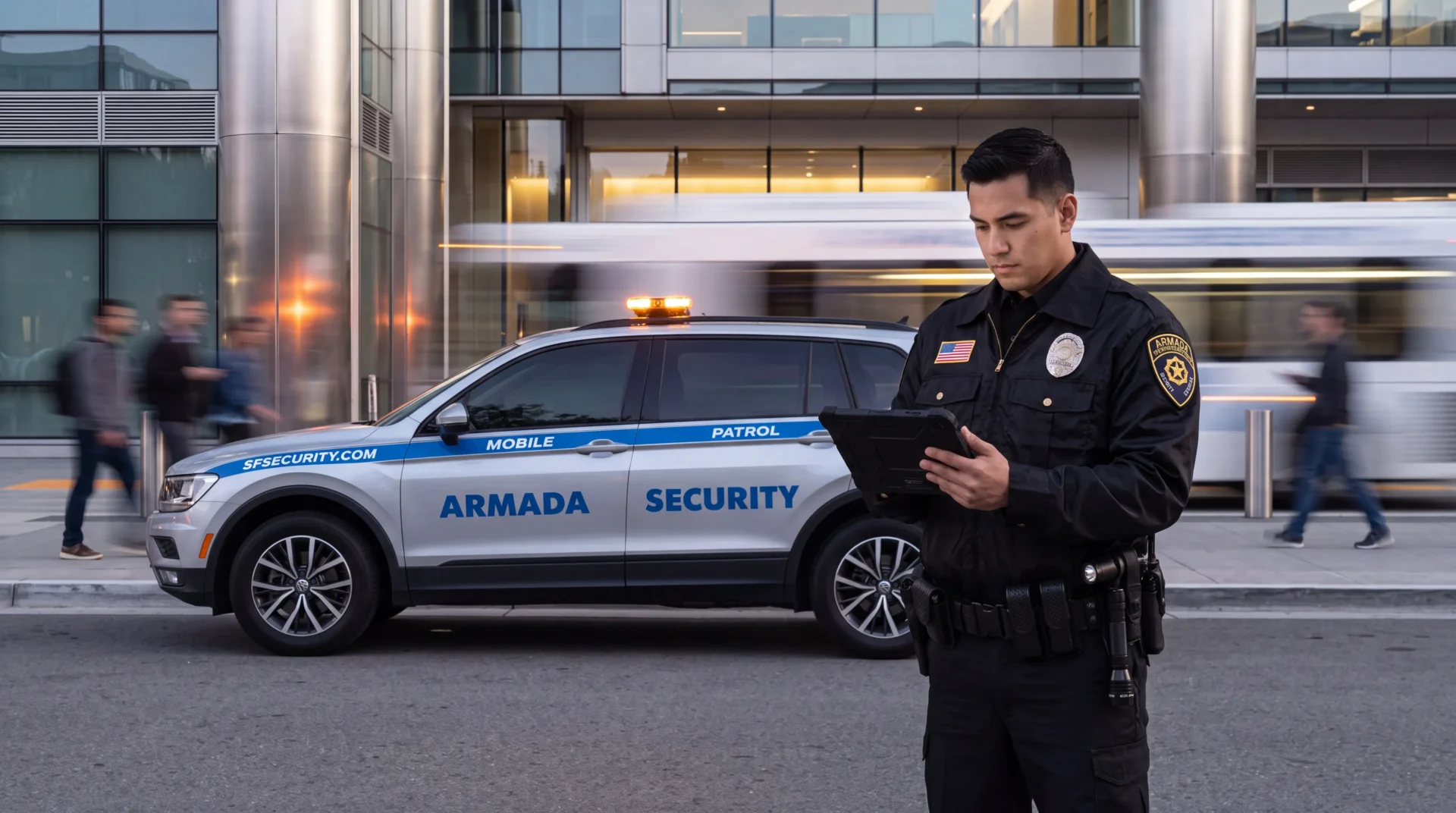 Randomized security patrols, Armada Security, San Francisco